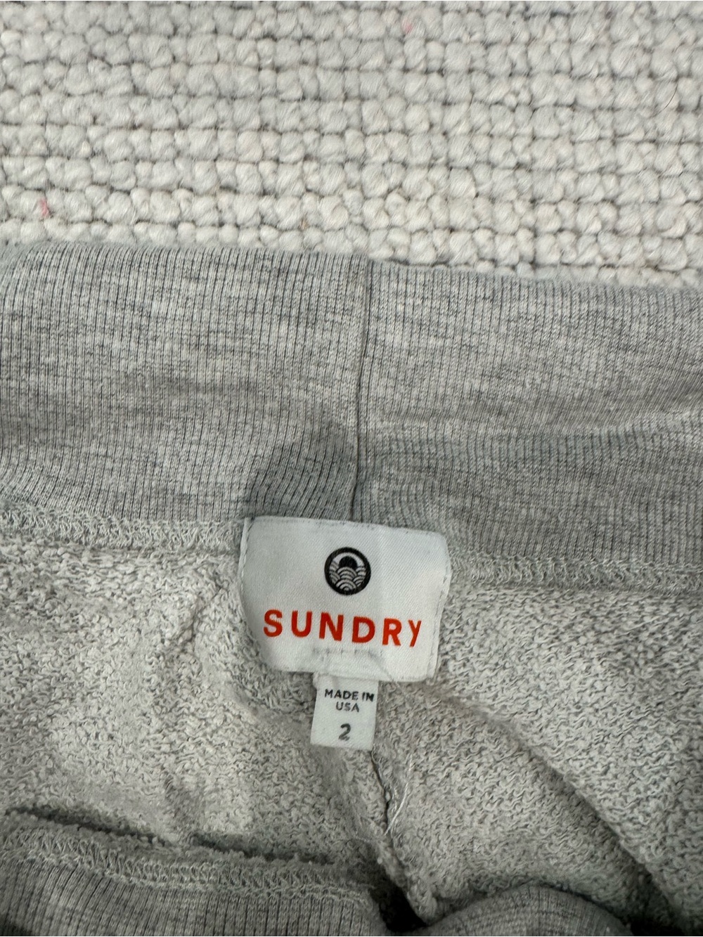 Sundry Gray Joggers with Navy & Red Leg Stripes - Picture 3 of 3